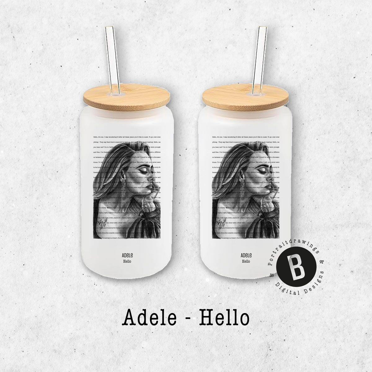 Glasbecher - Adele
