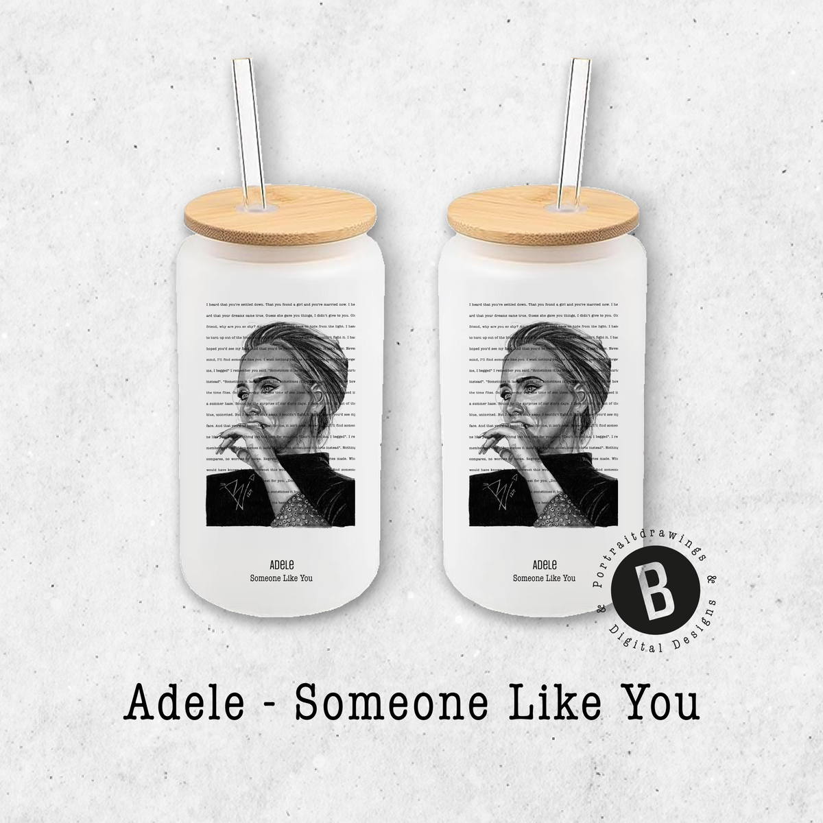 Glasbecher - Adele