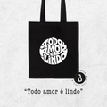 Jute Beutel "Todo amor é lindo"