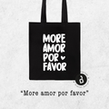 Jute Beutel "More amor por favor"